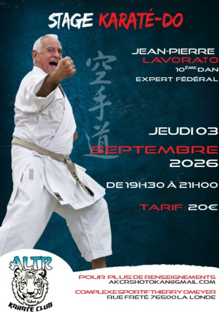 Stage de Karaté Do, Jeudi 3 septembre 2026 à La Londe